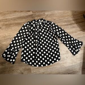 Black and White Polka Dot Blazer